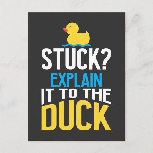 Carte Postale Funny Rubber Duck Programmation Bug Débogage Humou (Devant)