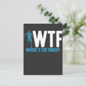 Carte Postale Funny Running et Marathon Citation de triathlon sp (Debout devant)