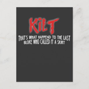 Carte Postale Funny Scottish Kilt T Shirt for Kilt Wearers