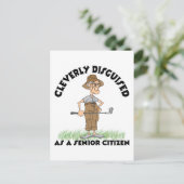Carte Postale Funny Senior Citizen Golfer (Debout devant)