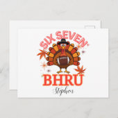 Carte Postale Funny Six Seven Meme Turkey Bruh,Postcard (Devant / Derrière)