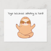 Carte Postale Funny Sloth Yoga (Devant)