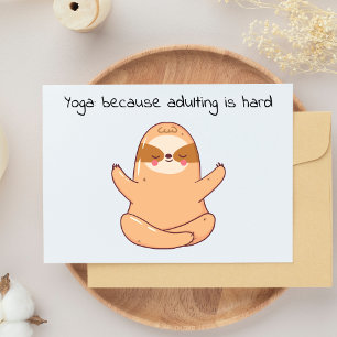 Carte Postale Funny Sloth Yoga
