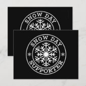Carte Postale Funny Snow Day Supporter Enseignant Étudiant Winte (Devant / Derrière)