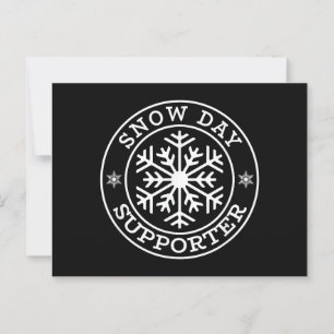 Carte Postale Funny Snow Day Supporter Enseignant Étudiant Winte