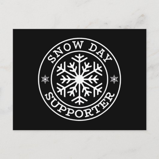 Carte Postale Funny Snow Day Supporter Enseignant Étudiant Winte (Devant)