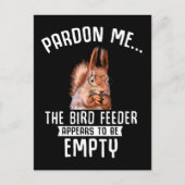 Carte Postale Funny Squirrel Empty Bird Feeder Squirrels (Devant)