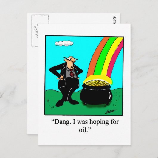 Carte Postale Funny St. Patrick's Day Postcard (Devant / Derrière)
