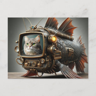 Carte Postale Funny Steampunk TV Catfish