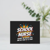 Carte Postale Funny Superhero École infirmière appréciation (Debout devant)