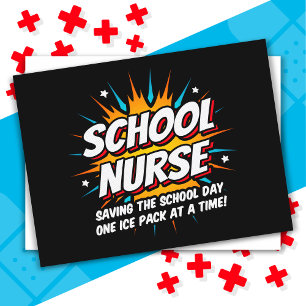Carte Postale Funny Superhero École infirmière appréciation