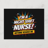 Carte Postale Funny Superhero nuit Shift Infirmière Appréciation (Devant)