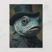 Carte Postale Funny Surreal Fish in a Suit (Devant)