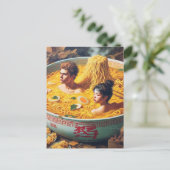 Carte Postale Funny Surreal Ramen Hot Tub (Debout devant)