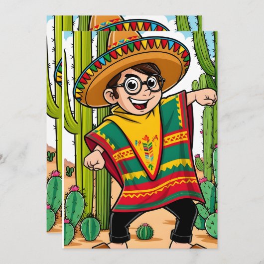 Carte postale Funny Taco Cinco (Devant / Derrière)