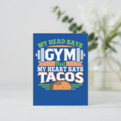 Carte Postale Funny Taco Gym (Debout devant)