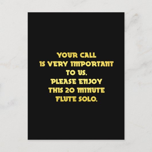 Carte Postale Funny Téléphone Service Clientèle Plaisanterie (Devant)