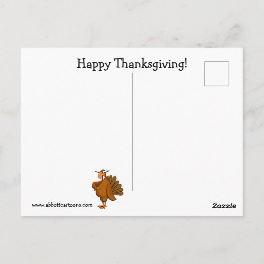 Carte Postale Funny Thanksgiving Humor Postcard (Dos)