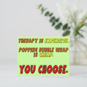 Carte Postale Funny Therapy T-shirts Gifts (Debout devant)