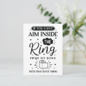 Carte Postale Funny Toilet Quote Sit Down If You Can’t Aim (Debout devant)