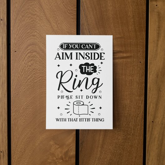 Carte Postale Funny Toilet Quote Sit Down If You Can’t Aim