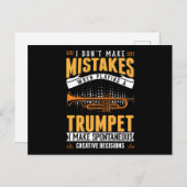 Carte Postale Funny Trumpeter Humorous Trumpet Player (Devant / Derrière)