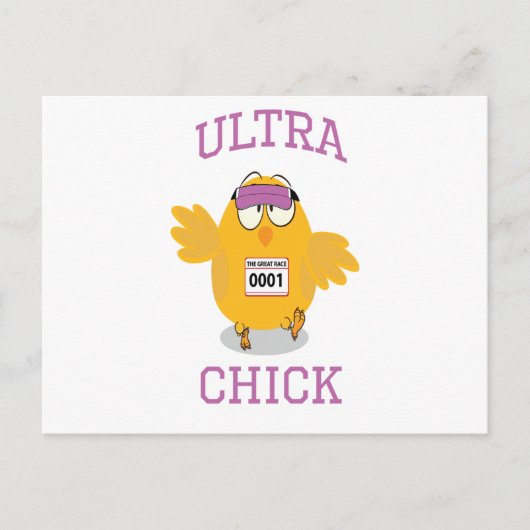 Carte Postale Funny Ultra Chick Runner (Devant)