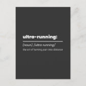 Carte Postale Funny ultra running definition (Devant)