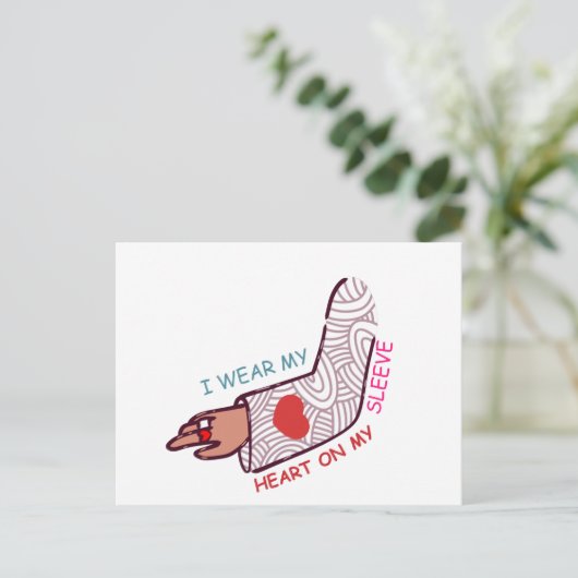 Carte Postale Funny Valentine's Day Love Pun Lovecore Esthétique (Debout devant)