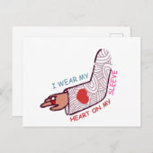 Carte Postale Funny Valentine's Day Love Pun Lovecore Esthétique (Devant / Derrière)