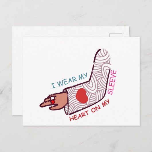 Carte Postale Funny Valentine's Day Love Pun Lovecore Esthétique (Devant / Derrière)