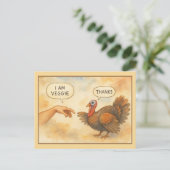 Carte Postale Funny Vegetarian Thanksgiving  (Debout devant)