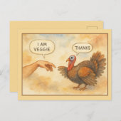 Carte Postale Funny Vegetarian Thanksgiving  (Devant / Derrière)