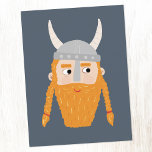 Carte Postale Funny Viking<br><div class="desc">Un Viking amusant,  parfait pour vos Scandinaves préférés. Art original de Nic Squirrell.</div>