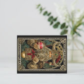 Carte Postale Funny Viking Santa Claus Valhalla Christmas Yule  (Debout devant)