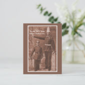 Carte Postale Funny vintage personnalisable militaire (Debout devant)