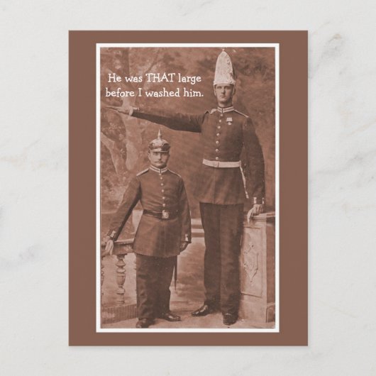 Carte Postale Funny vintage personnalisable militaire (Devant)