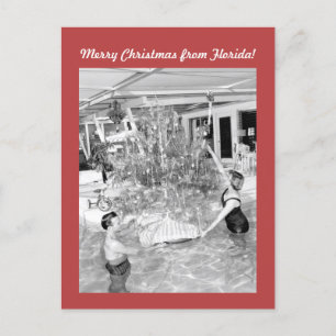 Carte Postale Funny Vintage Photo Floride Noël
