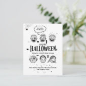 Carte Postale Funny Wacky Monster Kids Halloween Conception de c (Debout devant)