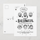 Carte Postale Funny Wacky Monster Kids Halloween Conception de c (Devant / Derrière)