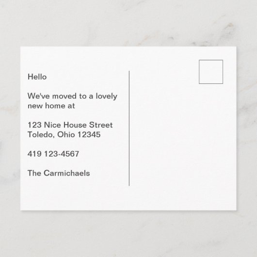 Carte Postale Funny Weve Moved Old White Trailer Home (Dos)