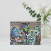 Carte Postale Funny Wicked Green sorcière (Debout devant)