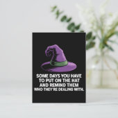 Carte Postale Funny Witch Quote Halloween (Debout devant)