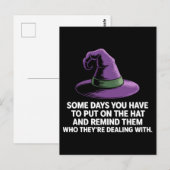 Carte Postale Funny Witch Quote Halloween (Devant / Derrière)