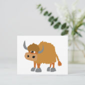 Carte Postale Funny Yak Design d'art primitif (Debout devant)