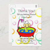 Carte Postale Funny Yellow Lab Cartoon salon pour animaux de com (Devant / Derrière)