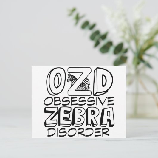 Carte Postale Funny Zebra (Debout devant)