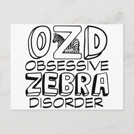 Carte Postale Funny Zebra (Devant)