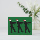 Carte Postale Funny Zombie dans Santa Hats Green Christmas (Debout devant)