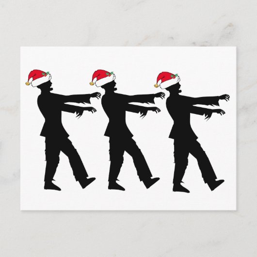 Carte Postale Funny Zombie Père Noël Noël (Devant)